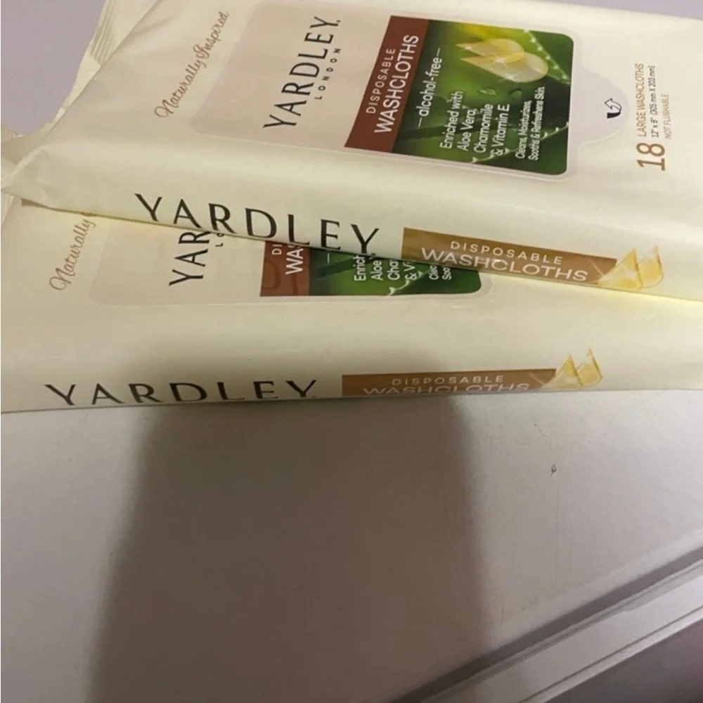 Wash Cloths YARDLEY disposable wash cloths 2 packs of 18